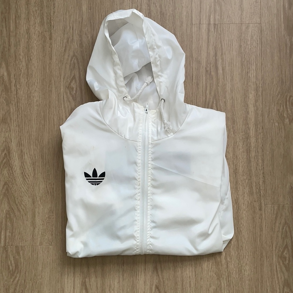 Men’s Adidas Yeezy White Windbreaker, Size Medium